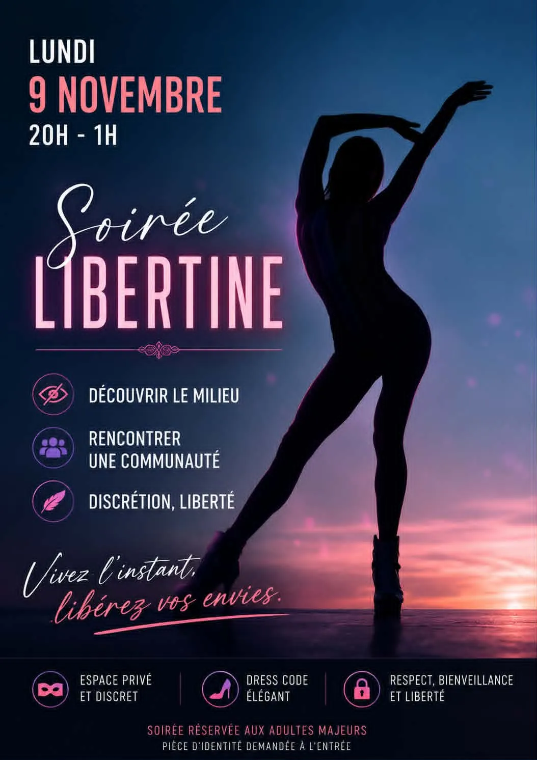 Affiche Soirée Libertine